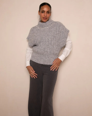 Pullover short sleeve Kalista Grijs