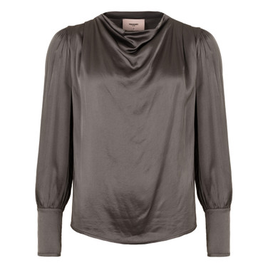 Top Teske Satin Grijs