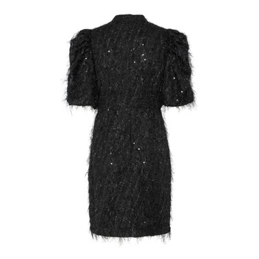 YASILZA 2/4 SEQUIN DRESS - SHOW Zwart 1