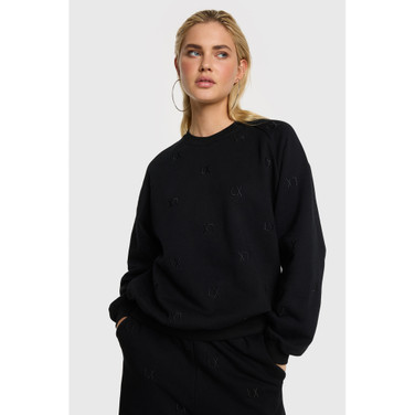 Ladies Knitted Logo LX Sweater Zwart 1