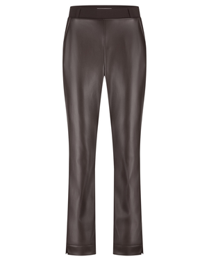 Anne faux leather trousers Bruin 1