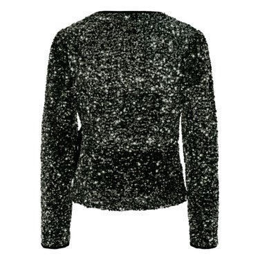 YASELLE LS WRAP TOP - SHOW Zwart 1