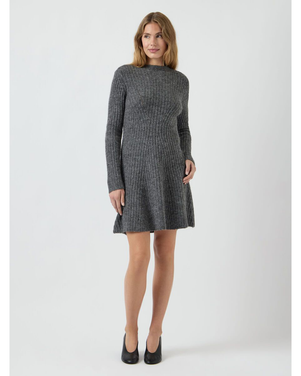 YASDOLLY LS KNIT DRESS S. NOOS Grijs