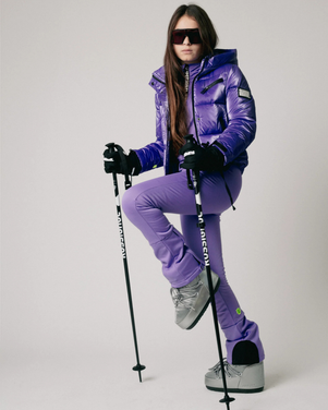 SPICY Girls metallic hooded ski jacket Paars