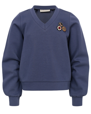 10Sixteen Sweater v-neck scuba Blauw