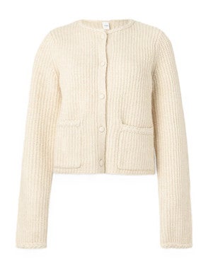 YASEMILIE LS KNIT CARDIGAN Zand