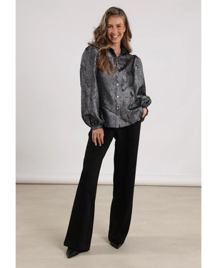Jill Pants Suedine Zwart 1