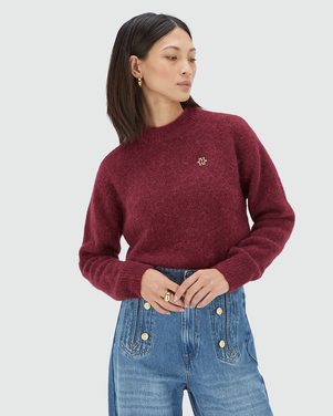 FRESIA Oversized Trui Bordeaux