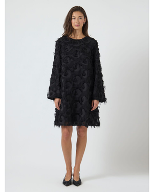 YASDIO LS SHORT DRESS Zwart 1