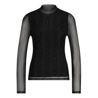 Puck Top Strass Zwart 1