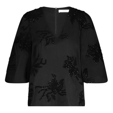 Delilah Blouse Embroidery Zwart 1