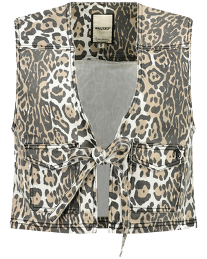 Fawn Leopard Gilet Multi