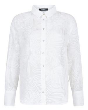 LIZET BLOUSE FF 744 fancy flower long sleeve Off White