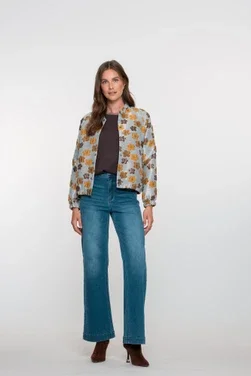 Jeans Met Wijde Flared Pijp Blauw