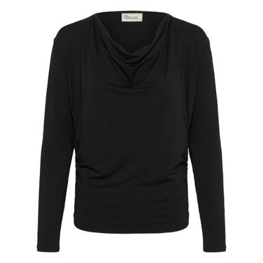 VistaMW Waterfall Blouse Zwart 1