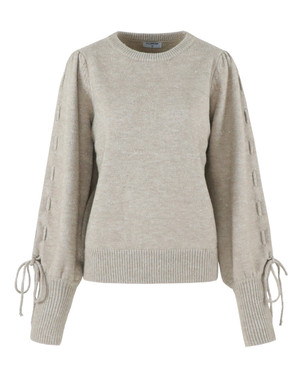 Scottie knitted sweater Beige