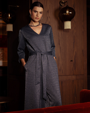 Odessi sparkle jumpsuit Blauw