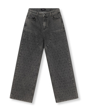 Ladies Woven Denim Pants Stus Payton Antraciet