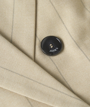 PLEUN regular fit blazer with pinstripe Beige