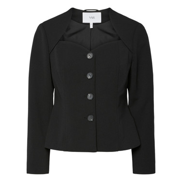 YASFAVO 7/8 BLAZER TOP S. Zwart 1