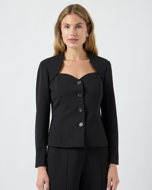 YASFAVO 7/8 BLAZER TOP S. Zwart 1