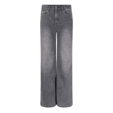 Trousers jeans wide leg Grijs