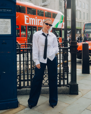 ladies woven hourglass blouse LIVA Wit 1