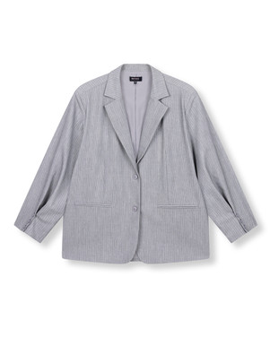 ladies woven oversized blazer MIKKY Grijs