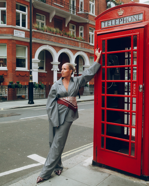 ladies woven relaxed pants KALEA Grijs