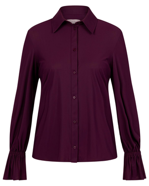 Duna ruffle blouse Bordeaux