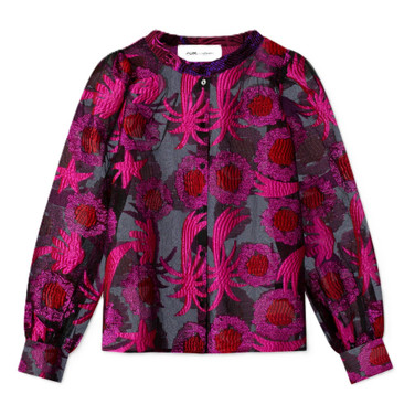 BLOUSE - Splashing Fireworks Organza Roze