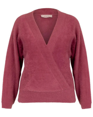 Nuri wrap pullover Roze