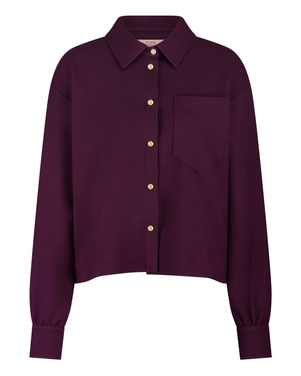 Melani waffle blouse Bordeaux