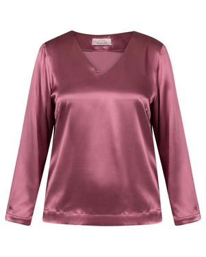 Madison satin top Roze