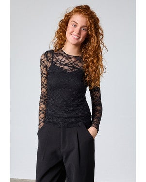 VENGA-LS Blouse Zwart 1