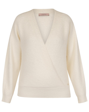 Nuri wrap pullover Ecru