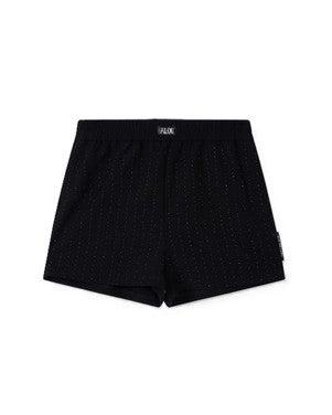 ladies woven studs shorts Zwart 1