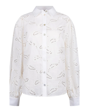 Milanova Blouse met pailletten Off White