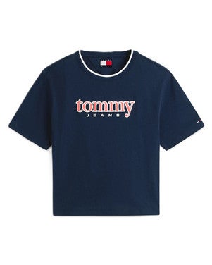 TJW BXY Tommy Applique SS Tee Donker Blauw
