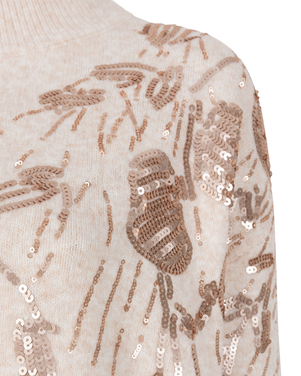 Sweater sequins Beige