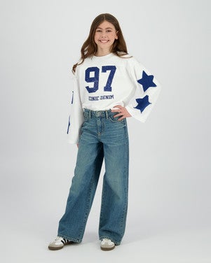 Janice Longsleeve Stars Wit 1