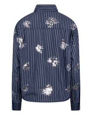 Tessa Blouse Paillet Blauw