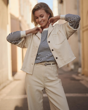 Charlie Jacket Ruffle Off White