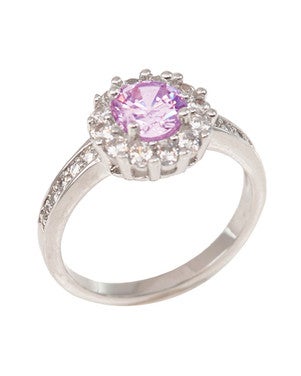 Birthstone Ring, lavender Paars