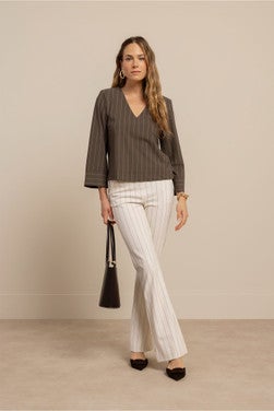 Cilou stripe top Groen