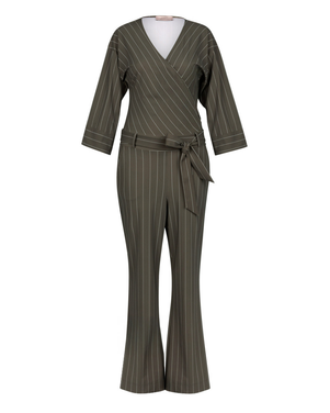 Primrose stripe jumpsuit Groen
