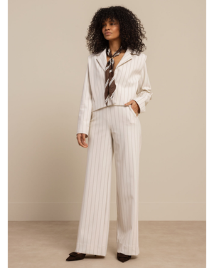 Lexie bonded pinstripe trousers Off White