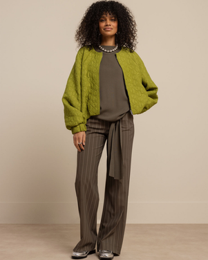 Marilon stripe trousers Groen
