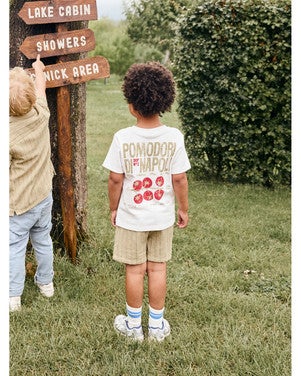 T-shirt Backprint Pomodori Wit 1