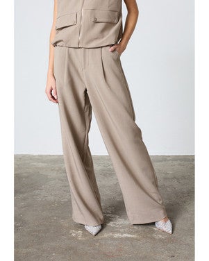 GREAT-PA3 Wide Pants Zand